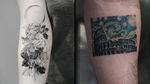 Tattoo on the left by Zihwa and tattoo on the right by Serkan Demirboga #SerkanDemirboga #Zihwa #moontattoos #Moontattoo #moon #night #nightsky #nature #sky