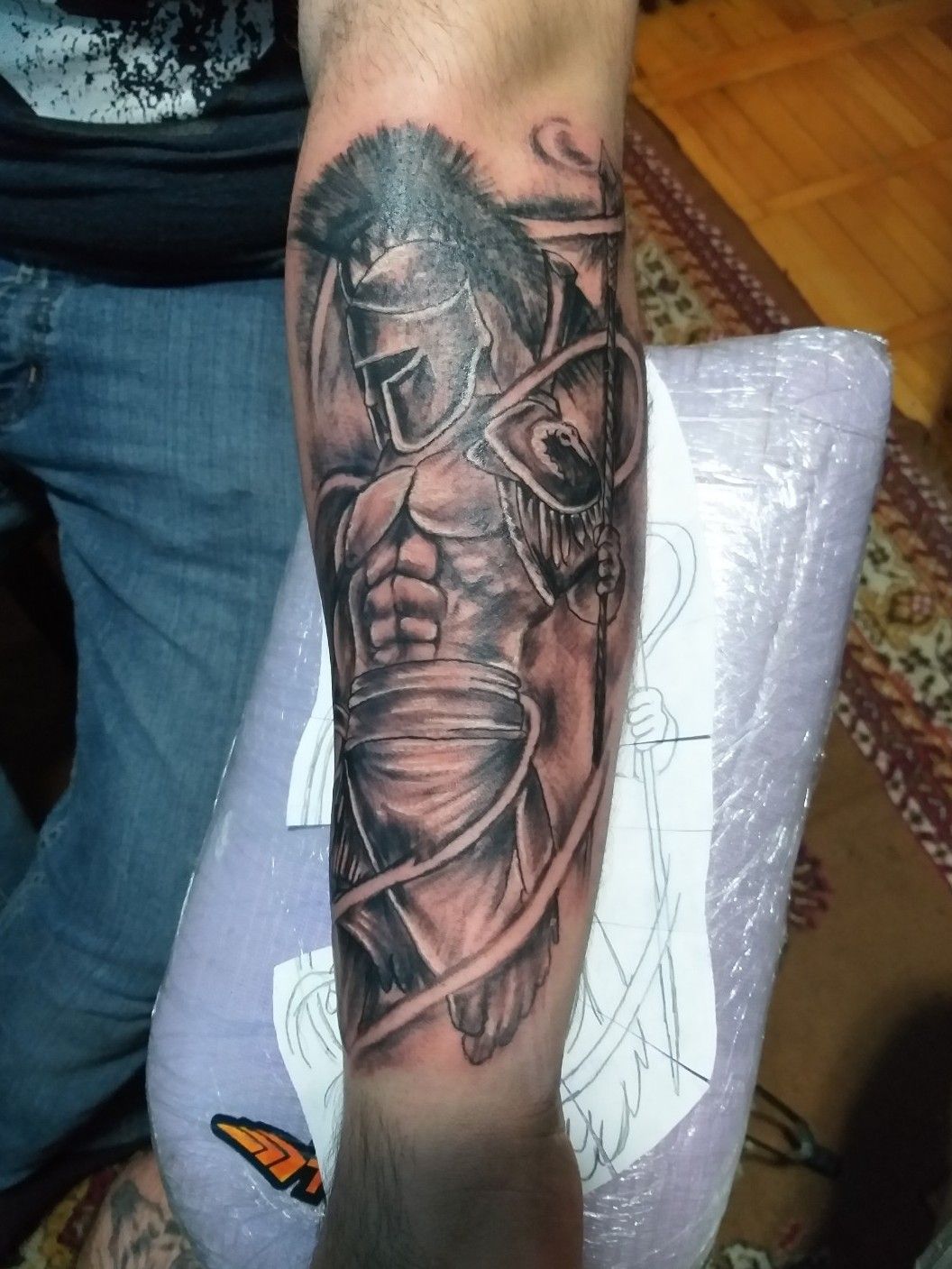 Spartan tattoo by  Skin Machine Tattoo Studio  Facebook