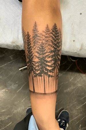 Finished my trees from my alaska tattoo