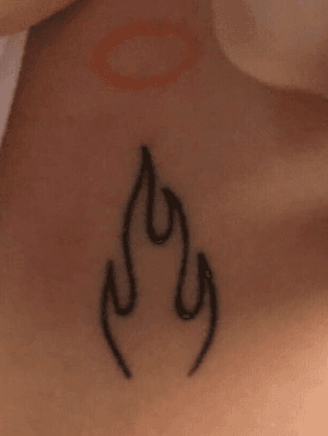 #fire #flames #hot #tattooartist #orange #halo #minimalist 