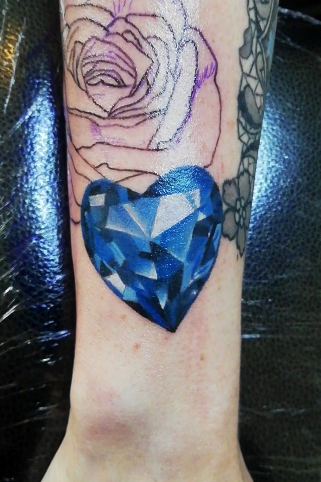 FYeahTattooscom  Blue traditional diamond tattoo done on the back