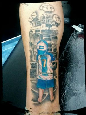 #tattoo #futbol #soccer #barrio #potrero #argentinatattoo #Argentina #pelota 