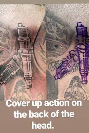 #coverup #headtattoo #VeeHart #TattooArtist #Tattoolife #nofilter 