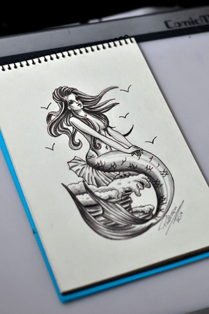 #mermaid #sereia #tattoosketch #thiagopadovani
