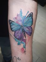Watercolor memorial piece for good person #buterflytattoo #tattoo #inked #cutetattoo #inkedup #guestspot #inkart #moscow #tattooinmoscow #colorful #watercolor #worldfamousink #fkirons 