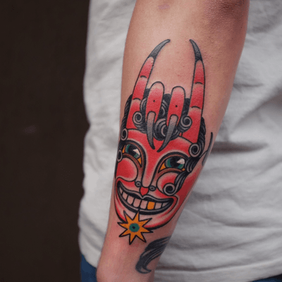 #devil #traditionaltattoo #goodsign #andreivintikov #tattoominsk 