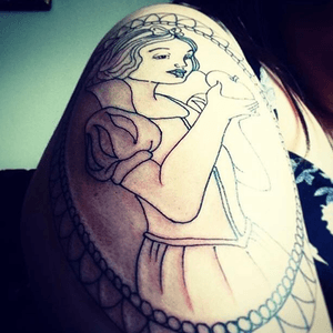 My Snow White piece by TattooStu (Stuart Rowles) which I will hopefully get finished soon. It’s significant to me because my Mother used to call me her little Snow White.