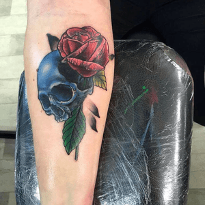 Skull and rose coverup 