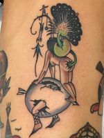 Tattoo by Matt Bivetto #MattBivetto #SnailFarm #tattooart #tattoobook #surrealism #surreal #esoteric #blackandgrey #strange #symbolism #spiritual #medieval