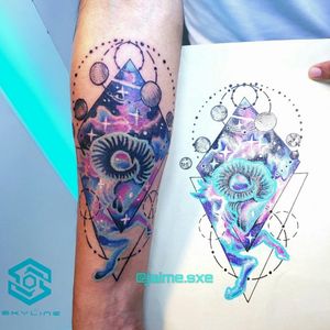 [TATTOO]"Constelación Aries"Estilo Galáctico Geométrico Full colorDiseño propioFB/INSTA: @@jaime.sxe #SkylineStudio #Tattoo #CreateYourself