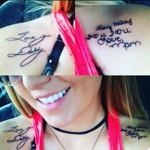 Tattoo uploaded by GypsyInkShay • My parents' signatures from my boot camp letters • Tattoodo Tattoo uploaded by GypsyInkShay • My parents' signatures from my boot camp letters • Tattoodo