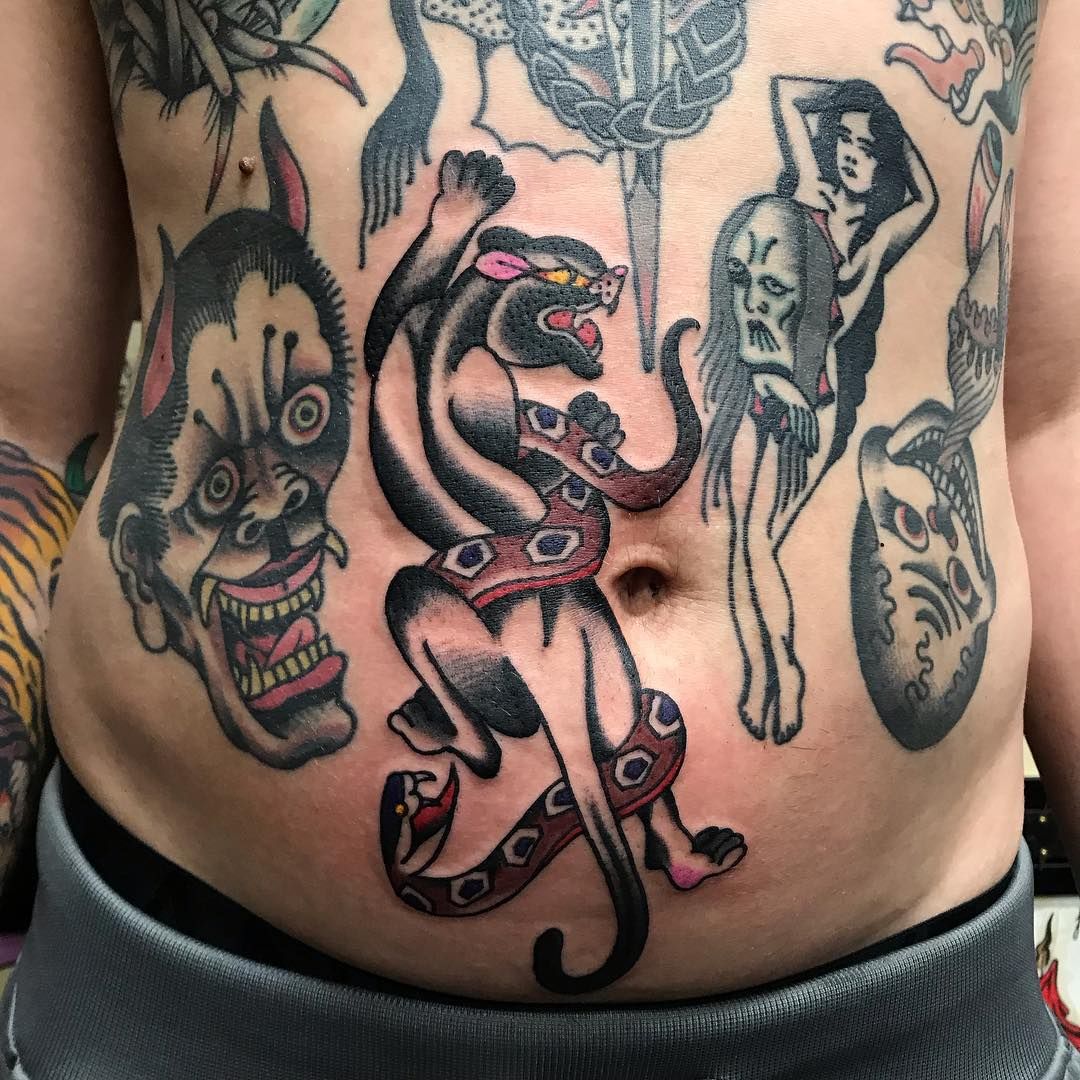 panther tattoo on stomachTikTok Search