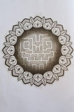 Mandala geometría tattoo