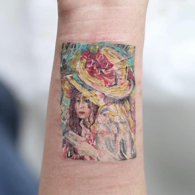 Tattoo by Daldam #Daldam #selfharmscarcoveruptattoo #coveruptattoo #scarcoveruptattoo #scarcoverup #coverup #illustration #flower #floral #impressionism #monet #portrait #painterly #fineart