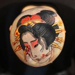 Tattoo by Haku #Haku #illustrative #neojapanese #japanese #koreanartist #japaneseinspired #namakubi #Oiran #geisha #severedhead #blood