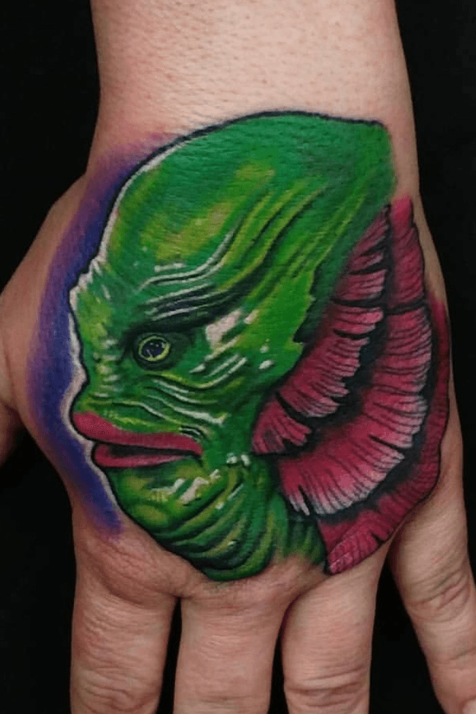 Tattoo uploaded by Golden Sickle Collective • Creature from the Black Lagoon  #newschool • Tattoodo