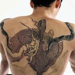 Tattoo by Haku #Haku #illustrative #neojapanese #japanese #koreanartist #japaneseinspired #dragon