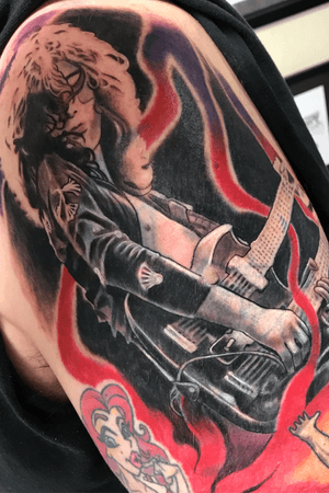 #jimmypage #tattoo #guitar #color #ink 