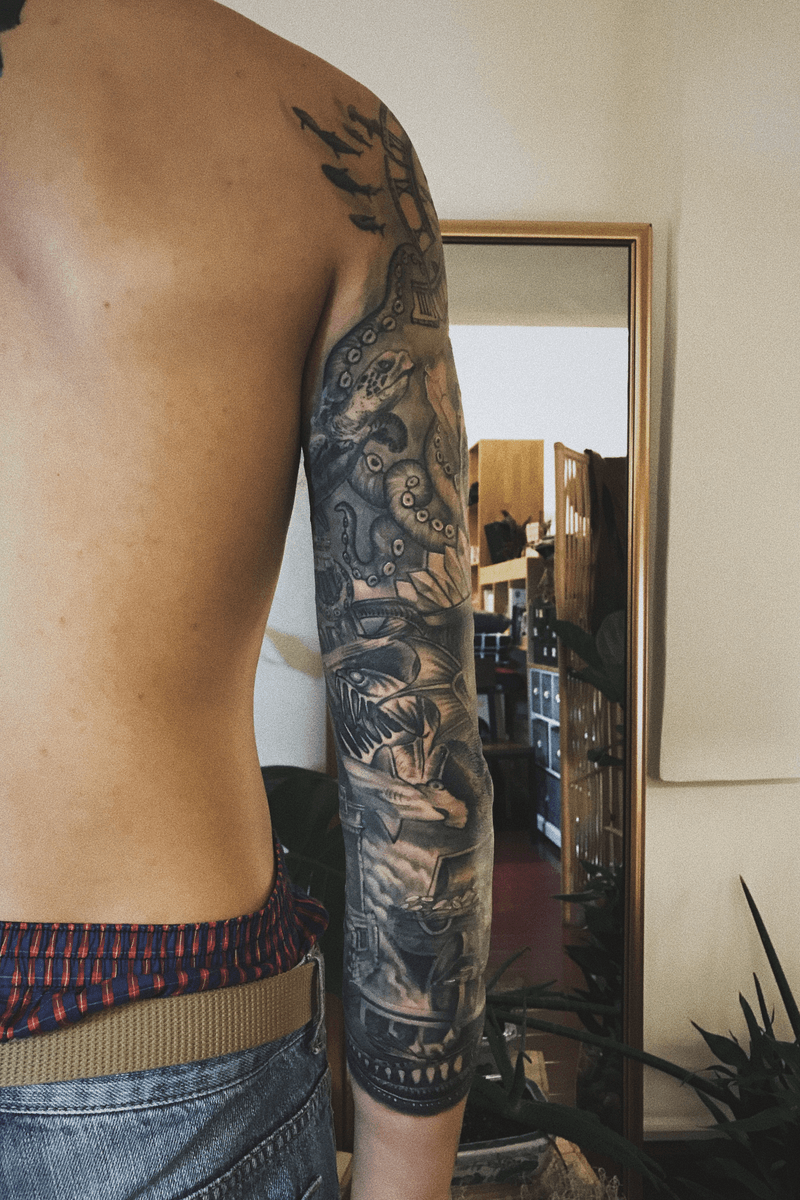 Tattoo uploaded by Lazy Bone Tattoo Studio HK • • deep sea 3/4 sleeve • •  Tattoodo