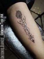 Custom arrow for Odetta 🏹 by @blanktattooart  To book your tattoo with us, send your enquiry via our web*: 💻www.tattooinlondon.com 📞Or call 02086821185 Open Thursday to Monday South West London, Tooting #uktattoo #crimsontideink #ctilondon #floraltattoo #flowerstattoo #tattooorchid #tattoorealistic #girlytattoos #londontattoos #londontattooartist  #tootingtattoo #dailytattoos #london #tooting #blackandgreytattoo #тату #татуировка #русскийлондон