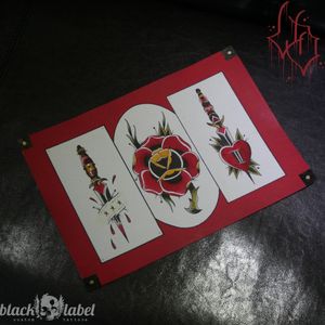 Flashsheet of daggers and roses, all designs are available... and origional sheet can be bought #tattoo #traditional #traditionaltattoo #traditionalbangers #americantraditional #americanatattoos #bold #oldschool #boldwillhold #tradwork #tradworkers_tattoo #flashsheet #diy #handmade 