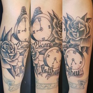 Pocketwatches & Roses for Lissete! ⏱🌹#tattoo #oslo #norway #werkentattoostudio @tattoosdelcapitan 