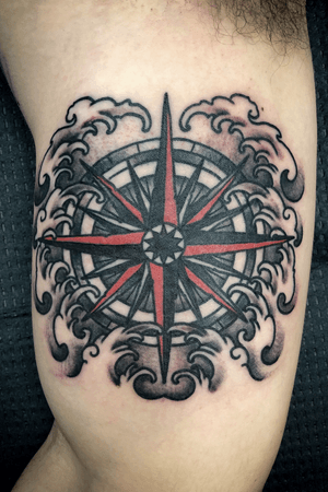 #tattooartist #tattooart #Tattoodo #traditional #compass #detroit 