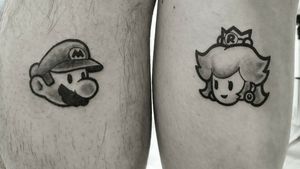 Mario y Peach tattoo pareja💉