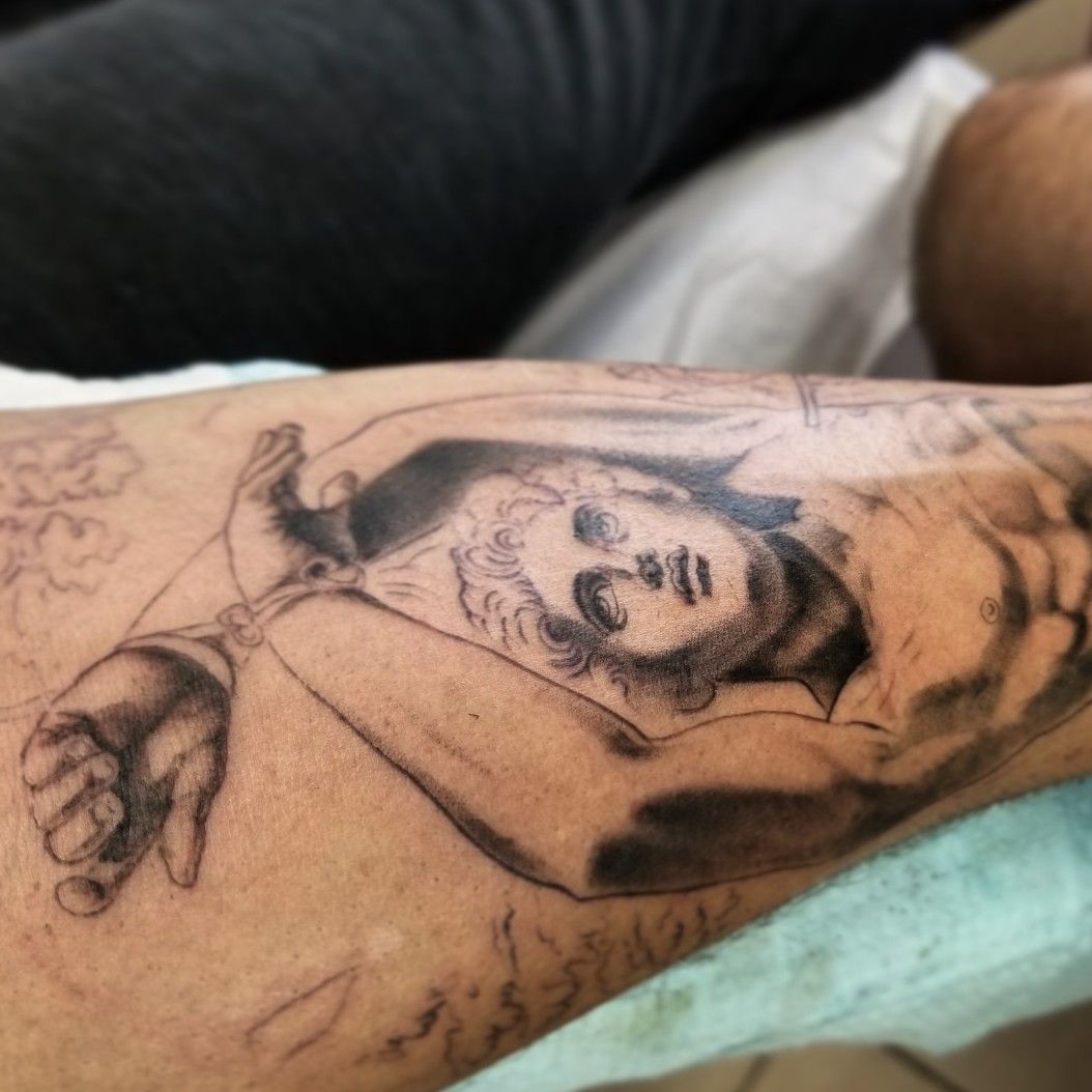 St Sebastian for Sebastian Thank you for trusting me with your first tattoo    Instagram