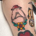 Tattoo by Alice SB #AliceSb #color #traditional #newschool #neotraditional #mashup #bold #bright #radishspirit #flower #floral #studioghibli #spiritedaway #yokai
