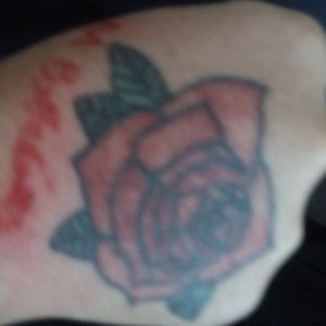 Just a quick rose tattoo, ignore the red texta lol