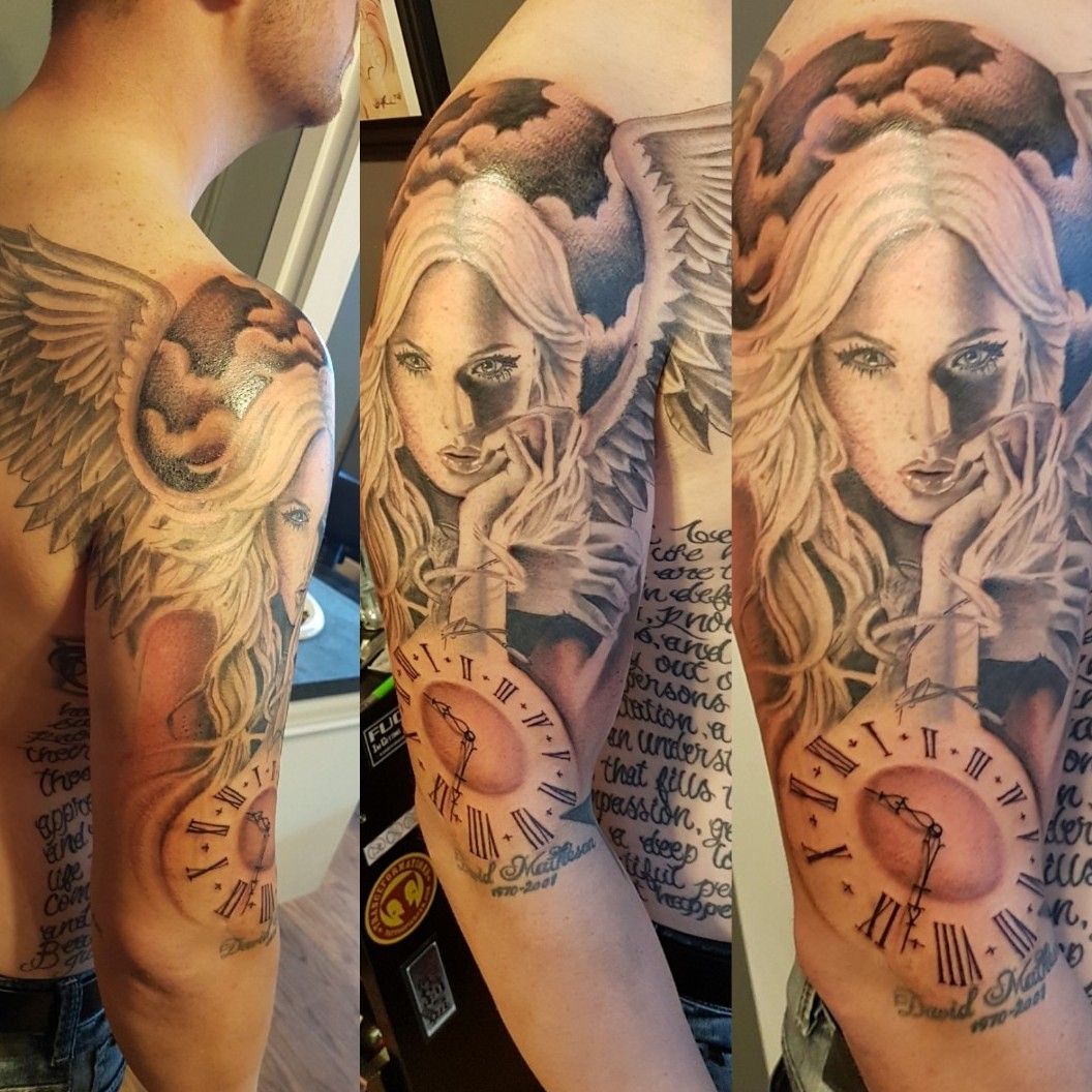 guardian angel tattoo sleeve
