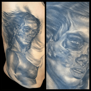 #blackandgrey #realism #skull #woman #DarkArt #dayofthedead #pinup #sexy #death #dark #darkartists #portrait #beautiful #demon 