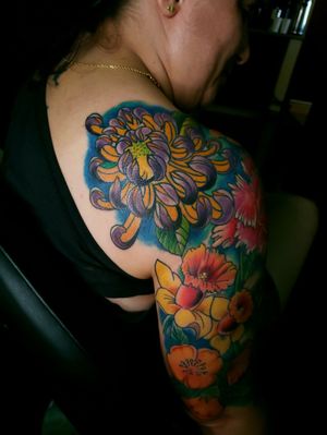 Halfsleeve Floral done by SouthbayMike