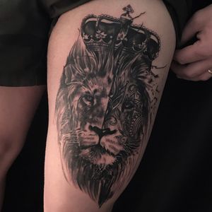 Lion ✖️ Instagram @patrickalvestattoo #lion #tattoo #ink #realism #viperink #art #artist 