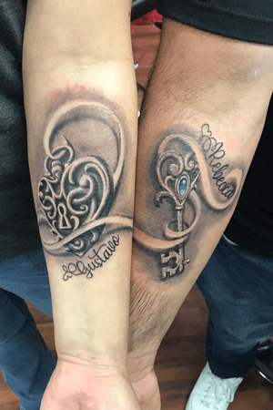 Done by 👉👉@chchtattoos 👈👈. #fineline #finework #tattooartist #tattooart #tattoos #heart #key #family #chicago