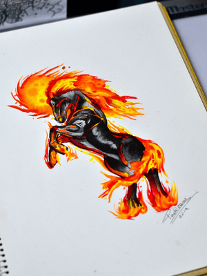 #firehorse #cavalodefogo #tattoosketch #thiagopadovani