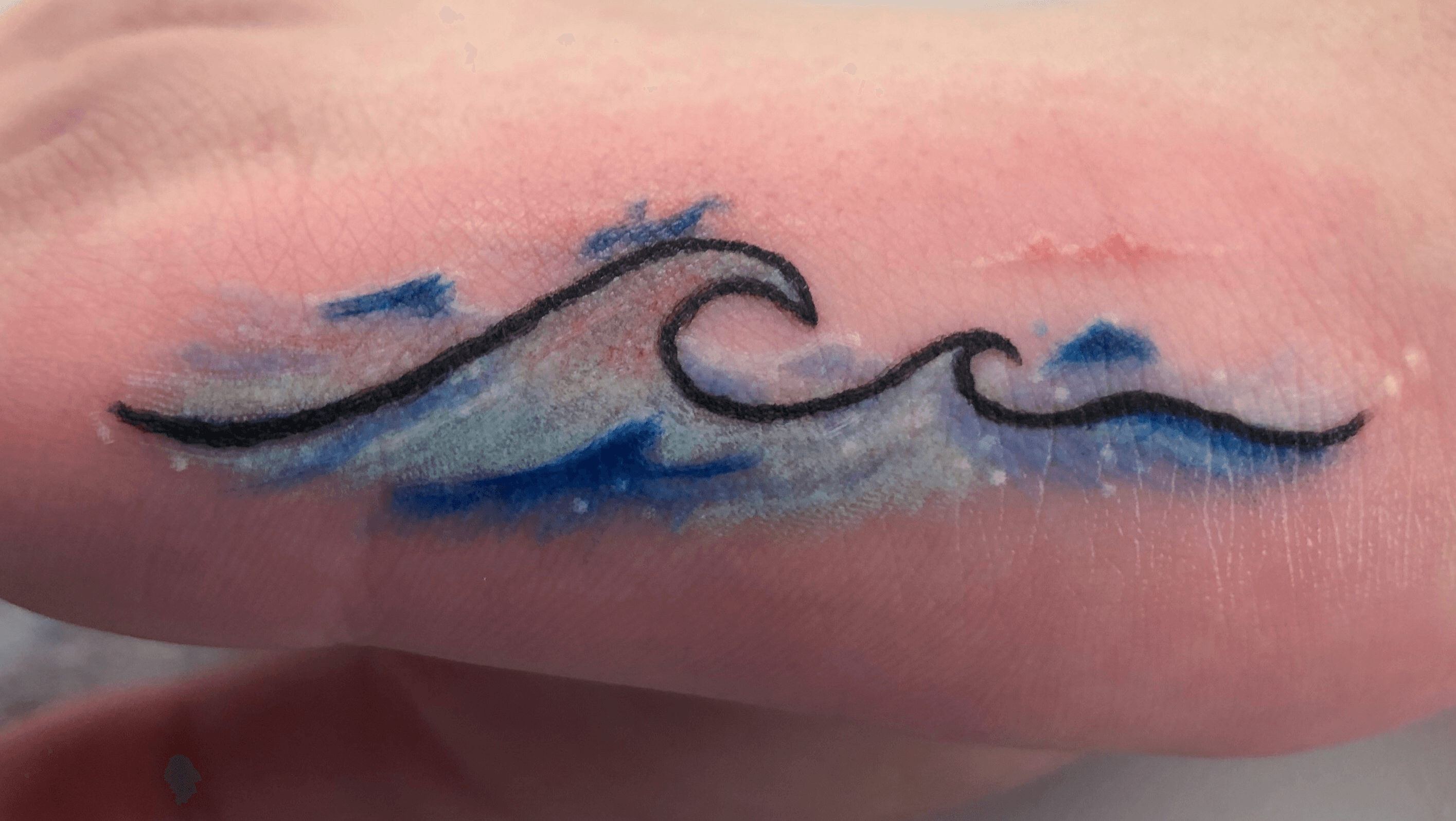 ocean wave tattoo