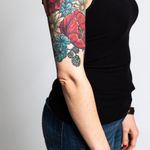 Floral 1/2 sleeve, poppies, daisies photo by Klover