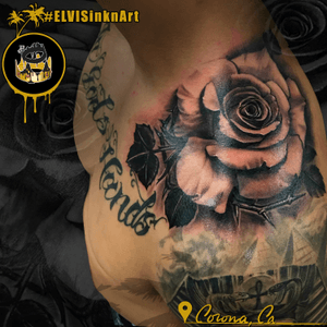 #trap #rose Partial cover up . There’s a few reasons why someone would want a cover up. I’ll leave it to speculation lol. Tough spot to get tattooed. Thanks for coming thru @calikidmason 🤘🤘 @trustedtattoo @bodyartbus ————————- 🌴⚔️ #ELVISINKNART ⚒🌵 ————————- #BLACKANDGREY#BNGTATTOOS#ARTIST#CORONA#CORONACA#INLANDEMPIRE#NORCO#EASTVALE#Lakeelsinore#murrietta#Ranchocucamonga#Chinohills#design#creative#humananatomy#perfectfit#KINGS#QUEENS#Tattooedgirls#Tattooedmen#Tattoo#art#bodyart#rosetattoo