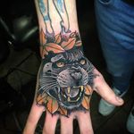 Tattoo by Antonio Bianco Blank #AntonioBiancoBlank #Londontattoo #London #Londontattooartist #londontattoostudio #UK #cat #panther #neotraditional