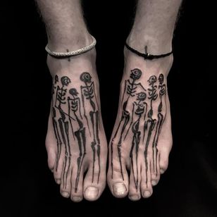 Tattoo by Servadio #Servadio #Londontattoo #London #Londontattooartist #londontattoostudio #UK #illustrative #skull #skelet #blackwork