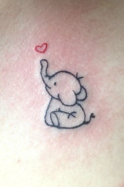 Small Elephant on chest 