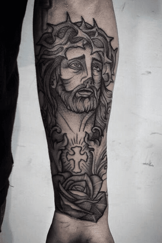 Jesus Christ tattoo by Alex Legaza  Post 24794