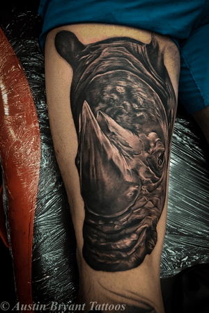 Rhino piece #tattooartist #realism #animal #blackandgrey #blackandgray #rhino #uk #manchester 