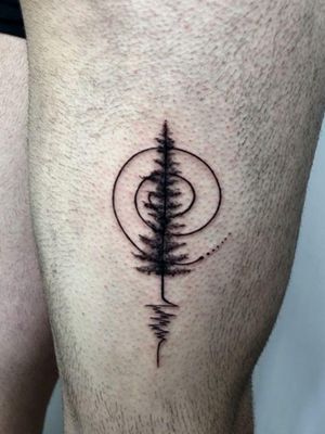 My first tattoo. #pinetree #fibonacci #nature #circle #lifeline 