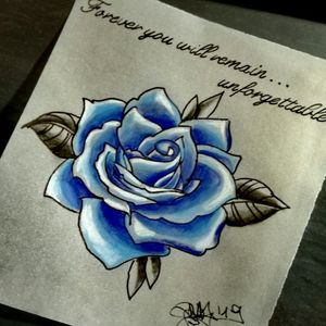 #bluerose #rose #rosetattoo #drawing #myart #myartwork 