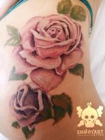 Rose in realism drawn and made by me #flower #rose #color #tattoo #tattoos #costarica #crtattoo #RoseTattoos #colortattoo #garden #nature #paint #art