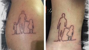 My first tattoo. This was my gift from my father on my 17th birthday. The left is his and the right is mine. 