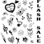 Flash sale! All designs $100 except sexy heart bum, that's $150 come get tattooed!